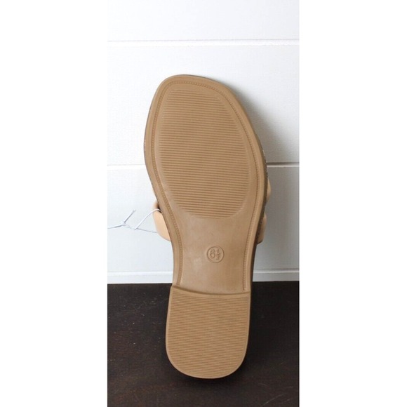 A New Day Women Tan Beige Crisscross Strap Slide Sandals Flats Size 6.5 - Picture 11 of 11